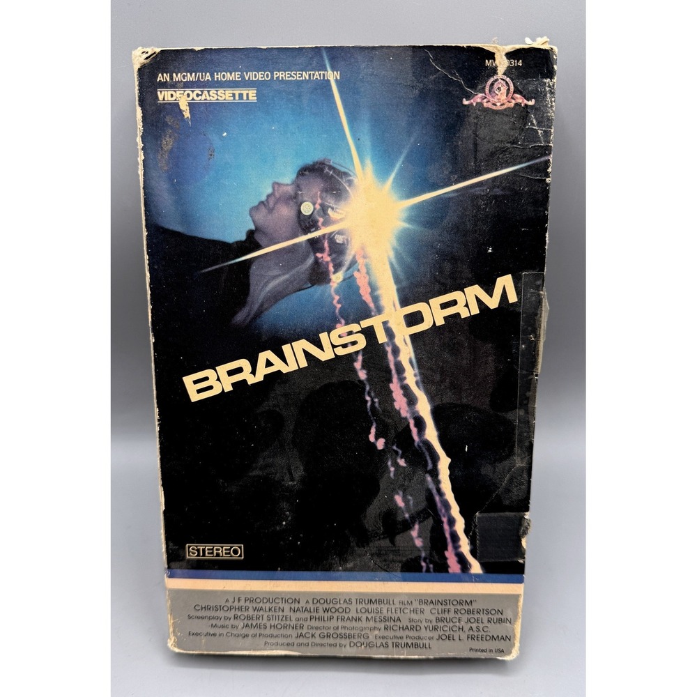 Brainstorm VHS Christopher Walken Natalie Wood 1983 MGM Big Box Sci-Fi MV800314